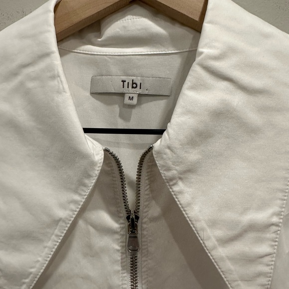 NEW Tibi Front Zip Tech Poplin Shirt (size M) - Picture 8 of 10